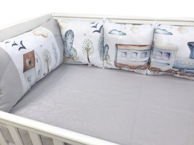 Бортики набори - Комплект м'яких та безпечних бортиків для дитячого ліжечка, що забезпечує захист та комфорт немовляті."