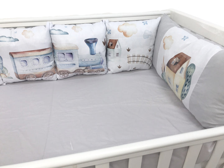 Бортики набори - Комплект м'яких та безпечних бортиків для дитячого ліжечка, що забезпечує захист та комфорт немовляті."