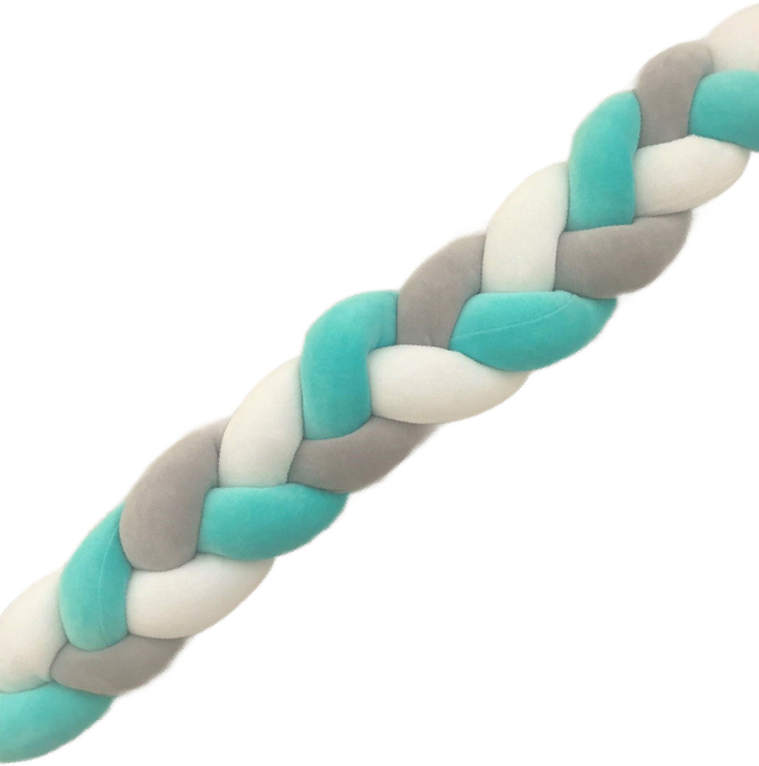 Бортик косичка из мягкого материала для безопасного и стильного оформления детской кроватки