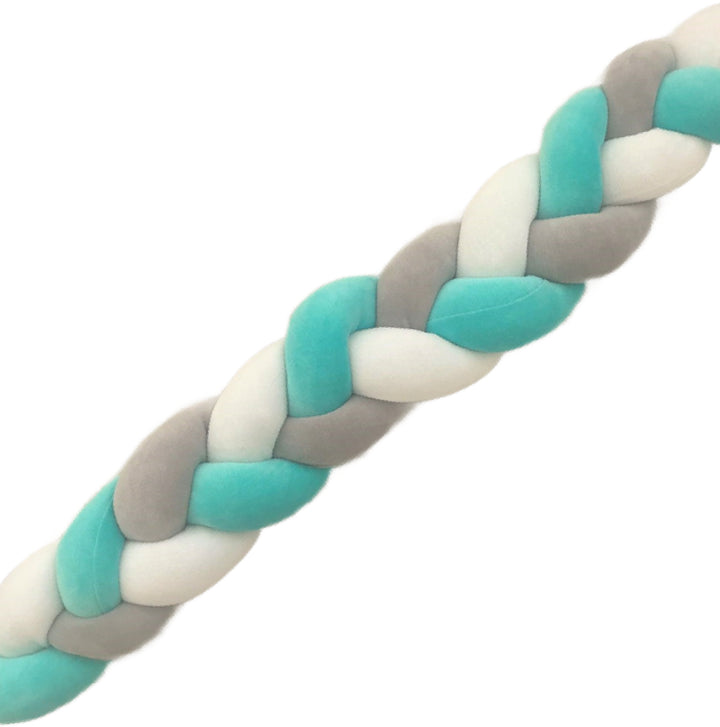 Бортик косичка из мягкого материала для безопасного и стильного оформления детской кроватки