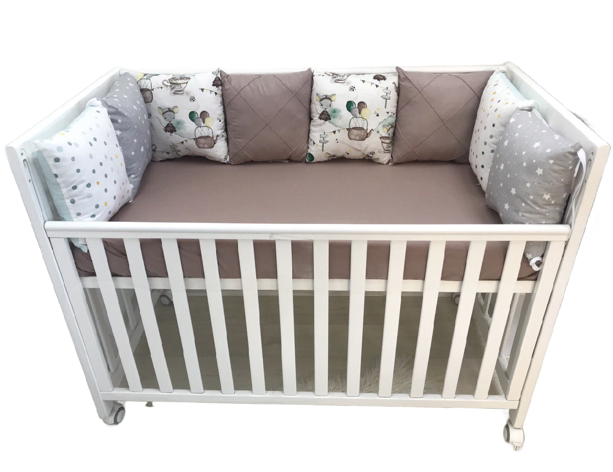 Бортики в ліжечко "Мишки в чашках"