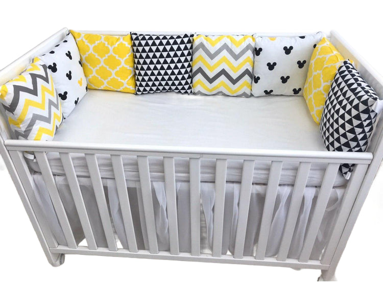Бортики набори - Комплект м'яких та безпечних бортиків для дитячого ліжечка, що забезпечує захист та комфорт немовляті