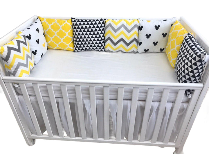 Бортики набори - Комплект м'яких та безпечних бортиків для дитячого ліжечка, що забезпечує захист та комфорт немовляті