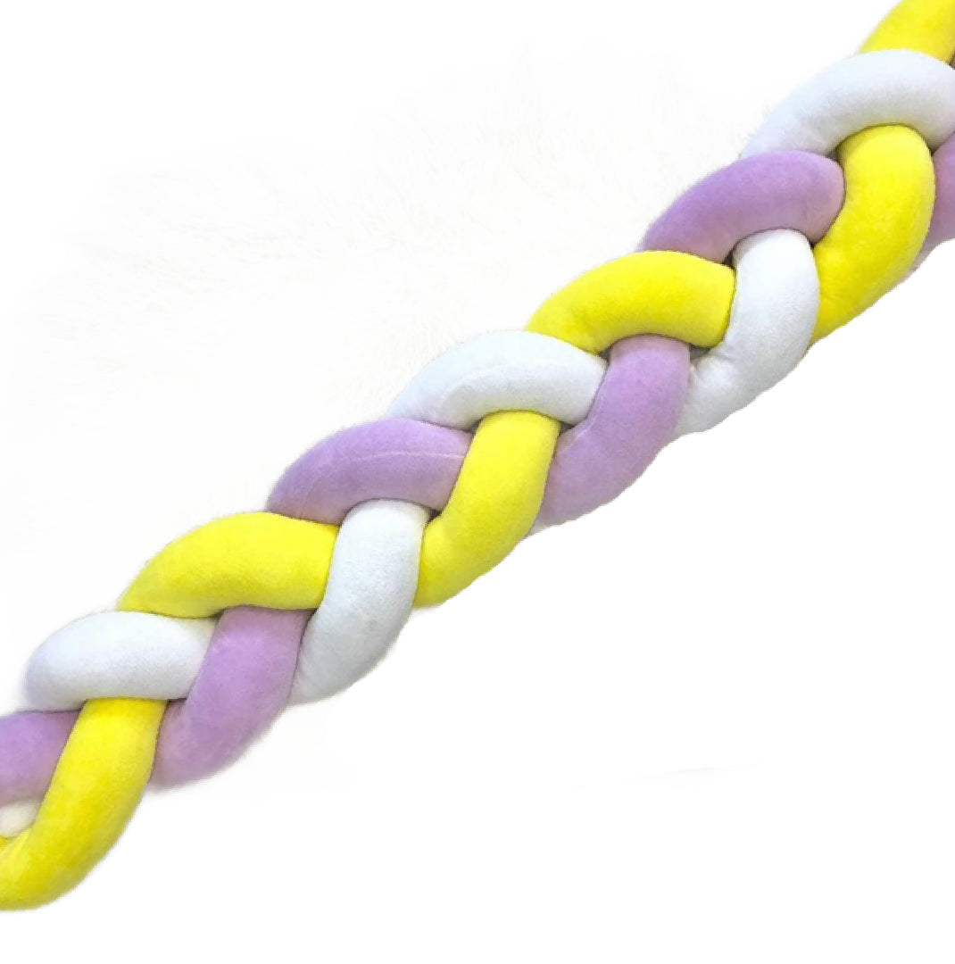 Бортик косичка из мягкого материала для безопасного и стильного оформления детской кроватки