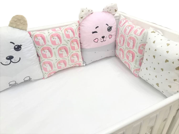 Бортики набори - Комплект м'яких та безпечних бортиків для дитячого ліжечка, що забезпечує захист та комфорт немовляті