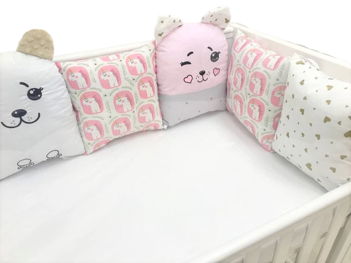 Бортики набори - Комплект м'яких та безпечних бортиків для дитячого ліжечка, що забезпечує захист та комфорт немовляті