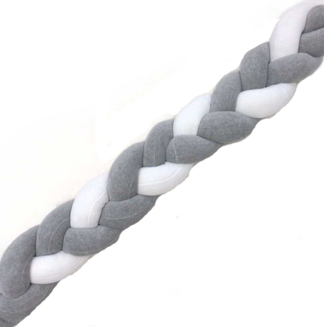 Бортик косичка из мягкого материала для безопасного и стильного оформления детской кроватки