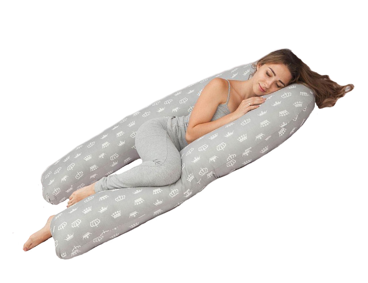 Подушка для вагітних "Корони на сірому"