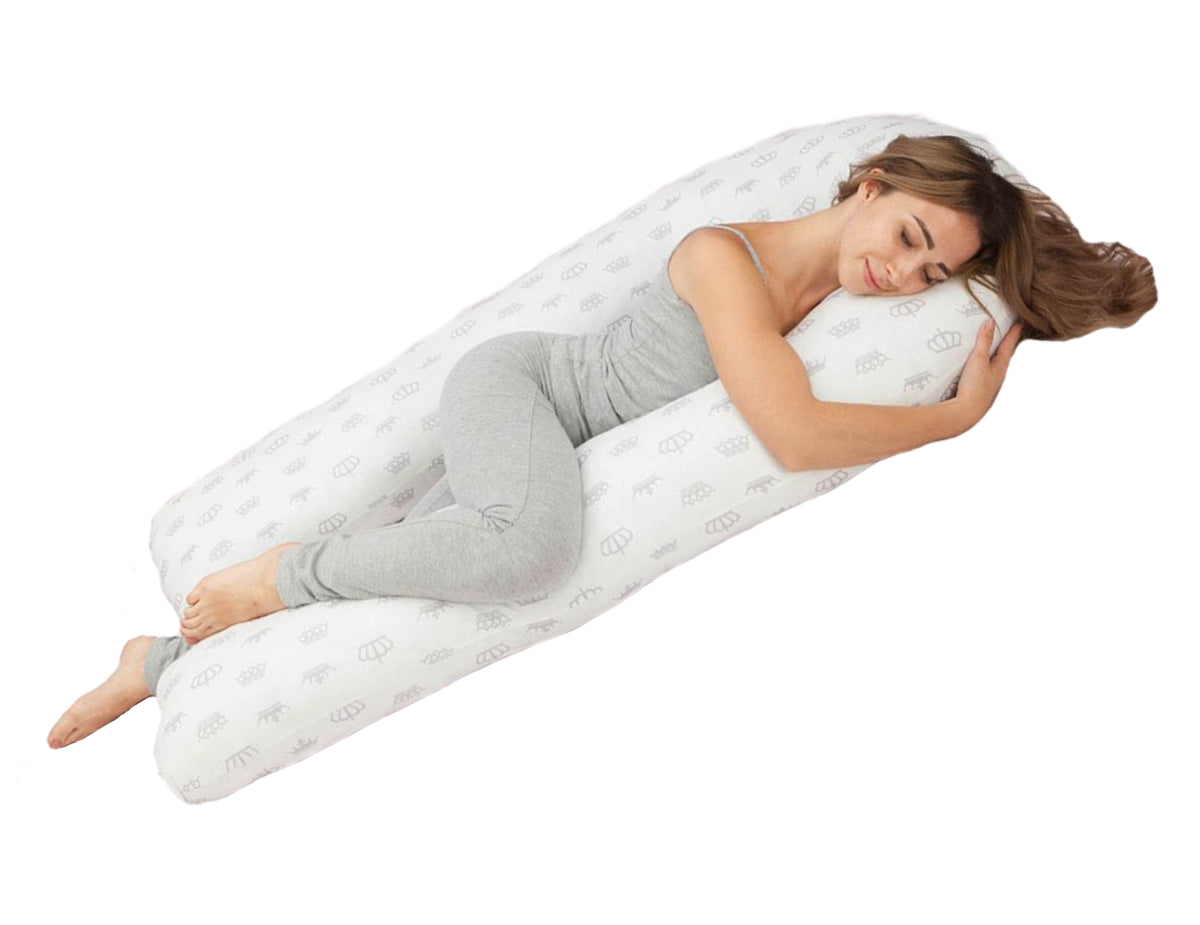 Подушка для вагітних "Корони на білому"