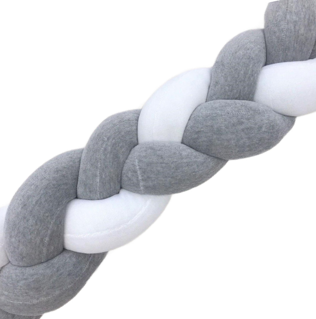 Бортик косичка из мягкого материала для безопасного и стильного оформления детской кроватки