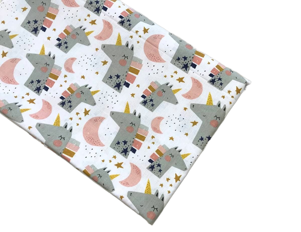 Бавовняна пелюшка 100*80см "Єдинороги з місяцями"