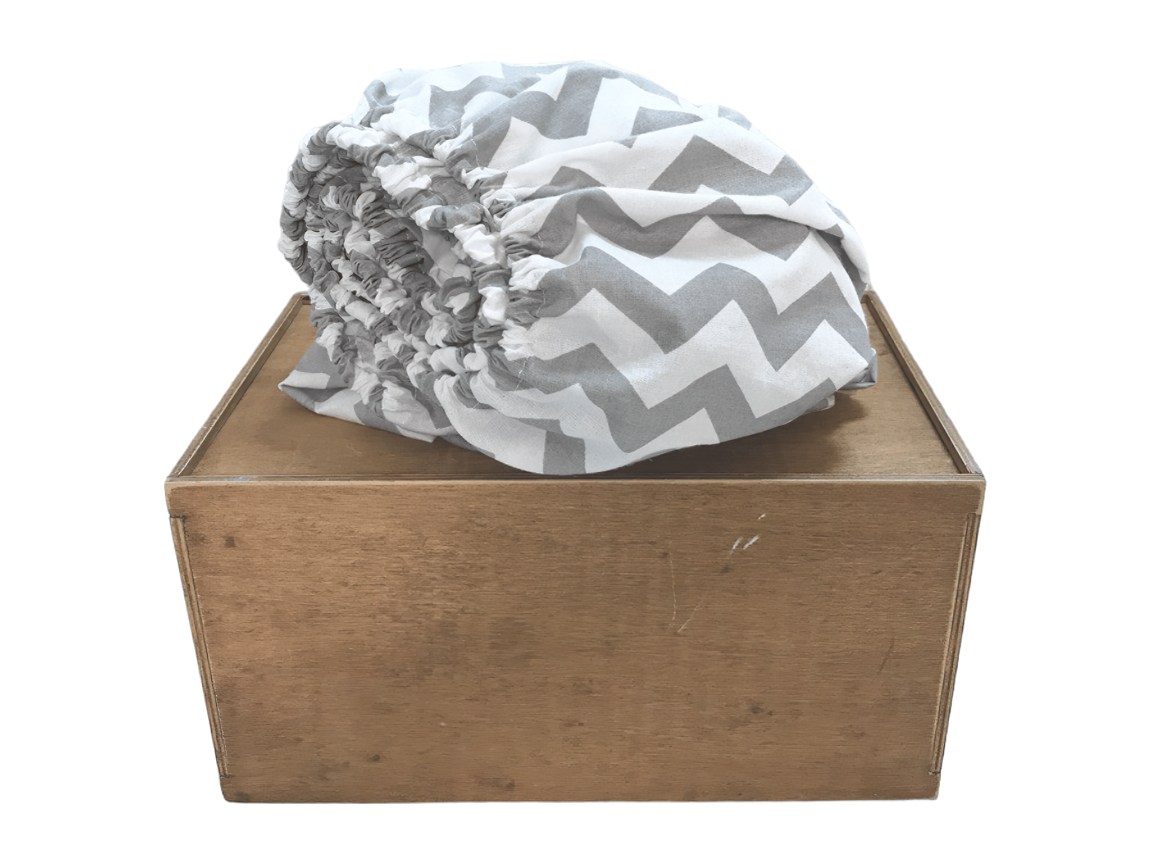 Дитячий бавовняний наматрацник "Зигзаг сірий" MoonTime™ (1057)