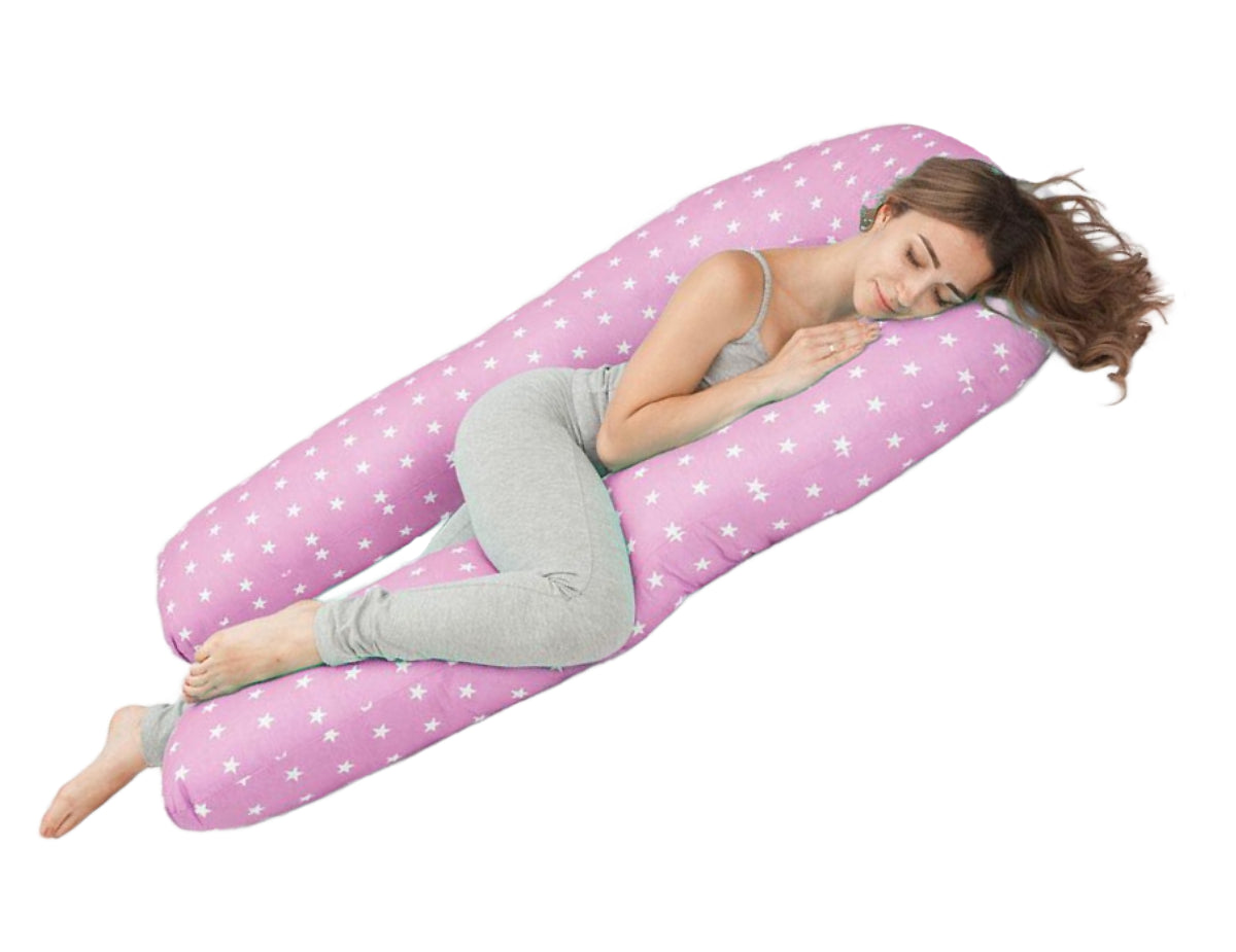 Подушка для вагітних "Зірки на рожевому"