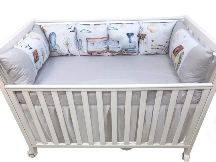 Бортики набори - Комплект м'яких та безпечних бортиків для дитячого ліжечка, що забезпечує захист та комфорт немовляті."