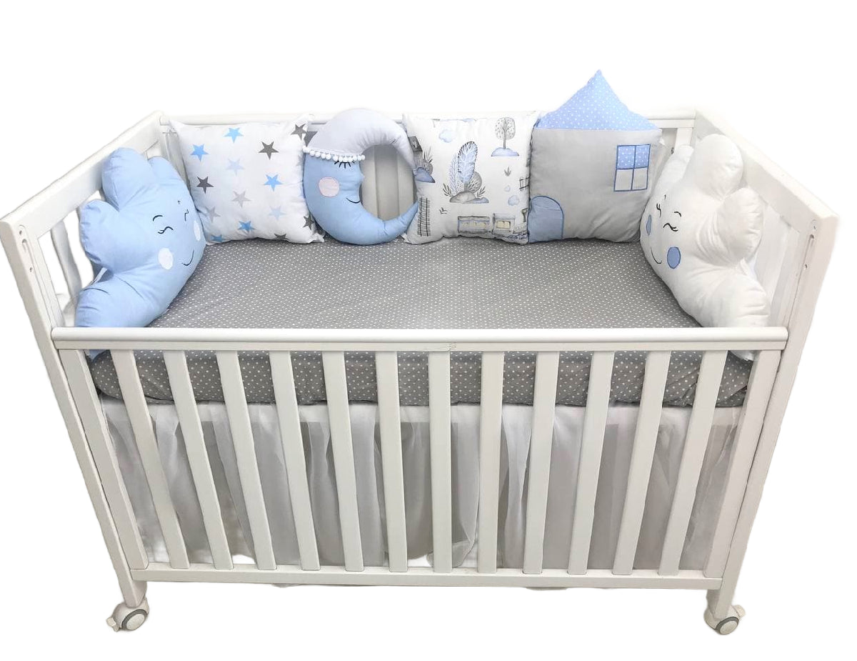 Бортики набори - Комплект м'яких та безпечних бортиків для дитячого ліжечка, що забезпечує захист та комфорт немовляті."