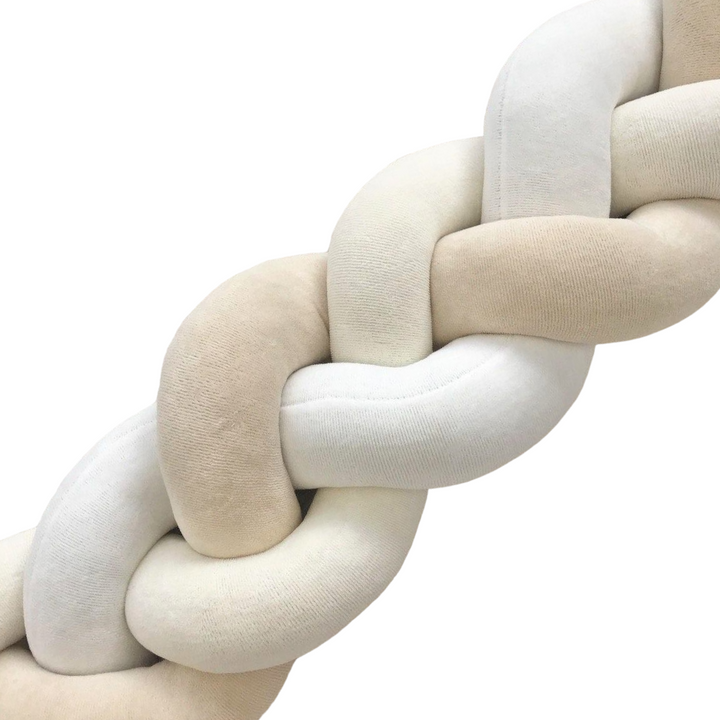 Бортик косичка "Молочно-біло-кремова"