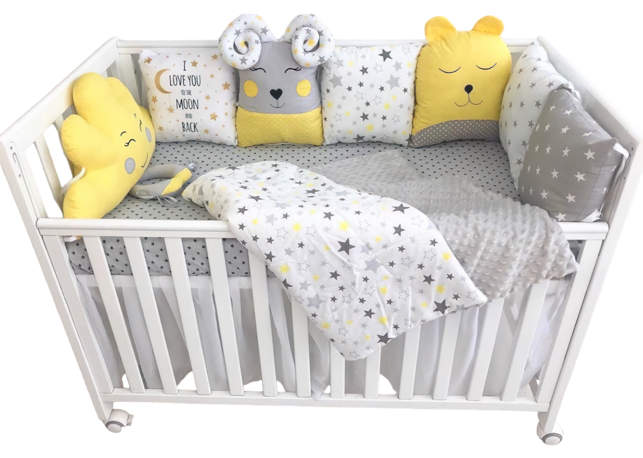 Дитячий набір в ліжечко з бортиками "Люблю до неба і назад" MoonTime™ (2553)