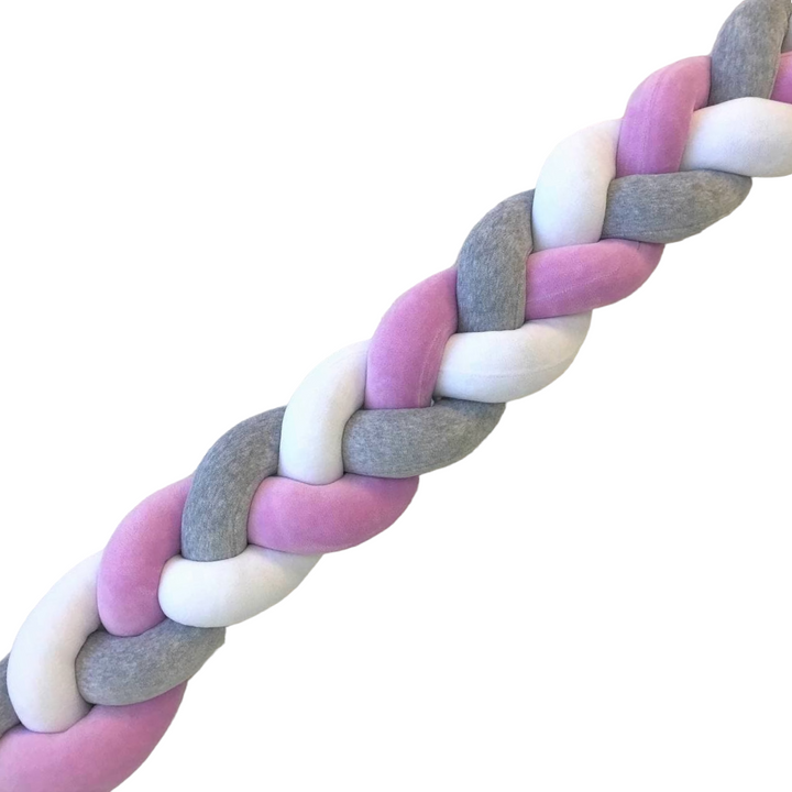 Бортик косичка из мягкого материала для безопасного и стильного оформления детской кроватки