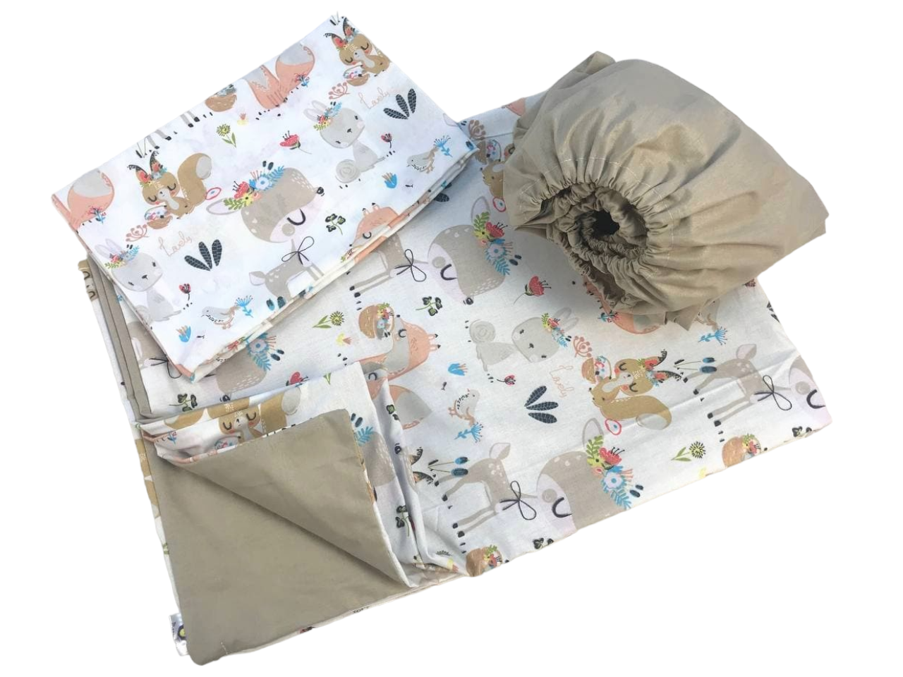 Дитяча постіль "Звірі з кошиками" MoonTime™ (3674)