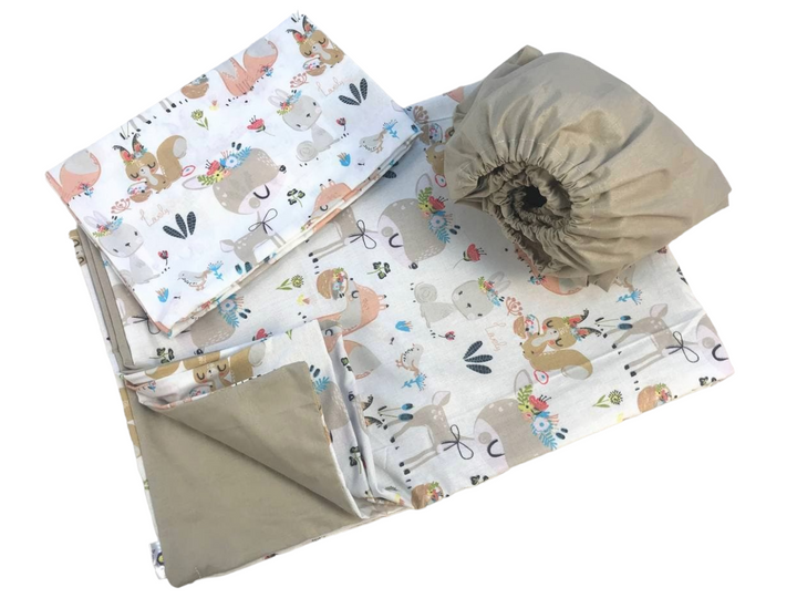Дитяча постіль "Звірі з кошиками" MoonTime™ (3674)