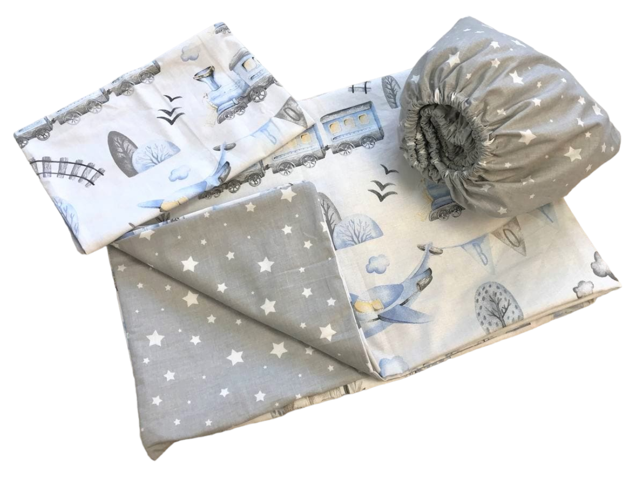 Дитяча постіль "Поїзди" MoonTime™ (3713)